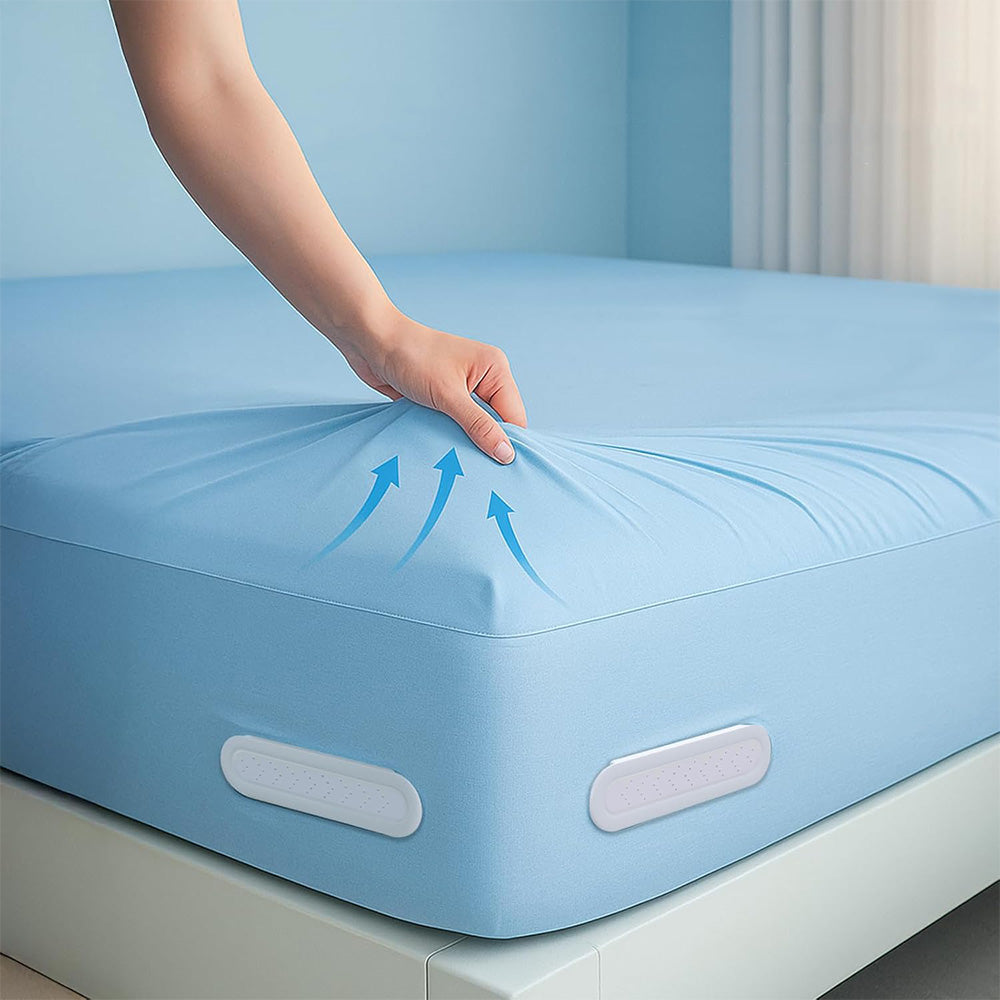 4PCS Invisible Bedsheet Clips Bed Sheet Holders With Lock Strips For Corners