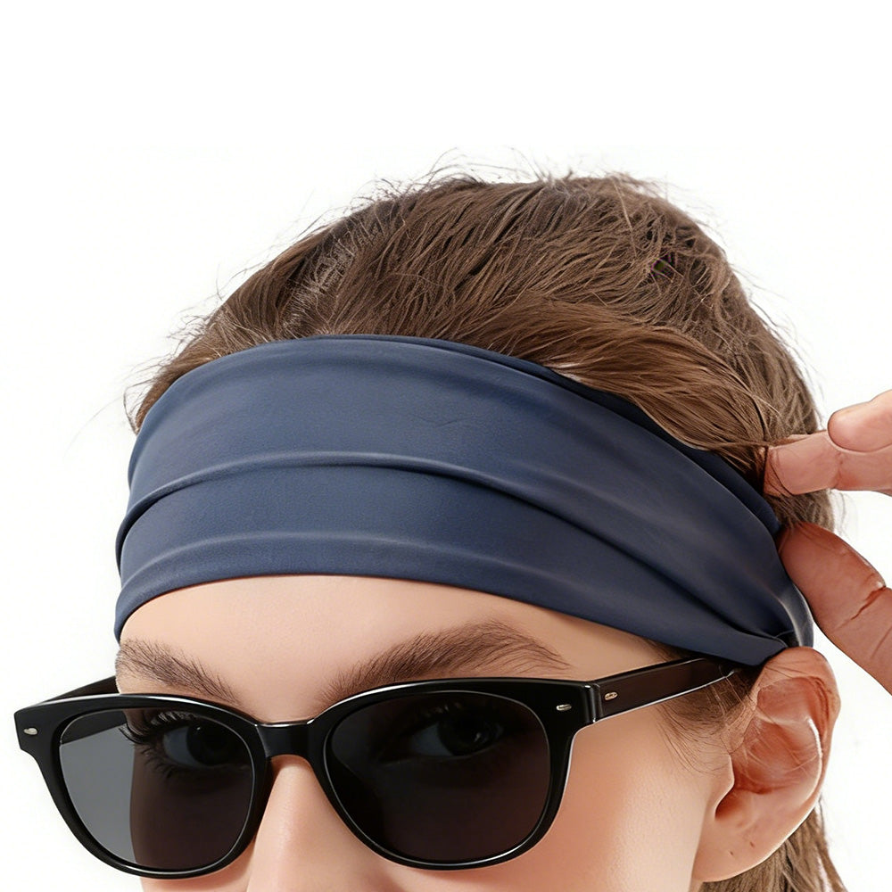 4 Pack Fitness Sweat Headbands Wide Elastic Sports Headbands for Workout Yoga