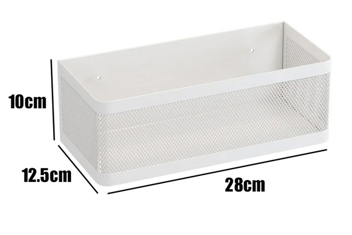 No-Drill Wall-Mounted Metal Storage Rack for Kitchen & Bathroom Garlic Ginger Green Onion Organizer
