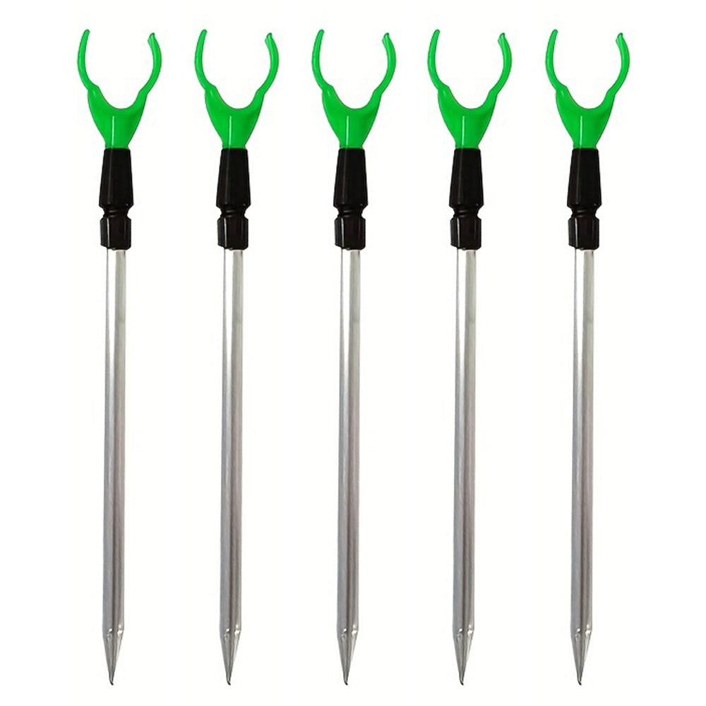 Five Piece Telescopic Aluminum Fishing Rod Holder Set