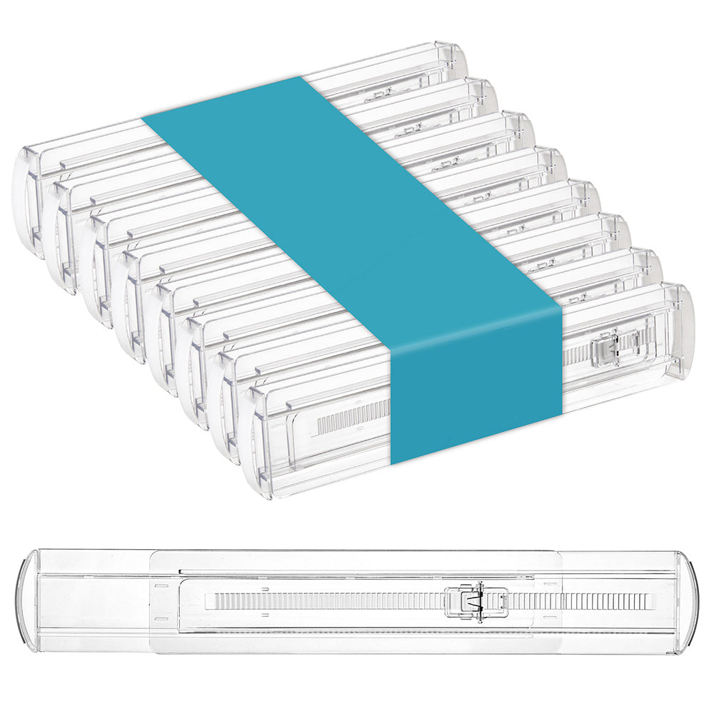 8Pcs Expandable Plastic Drawer Dividers Clear Organiser Set