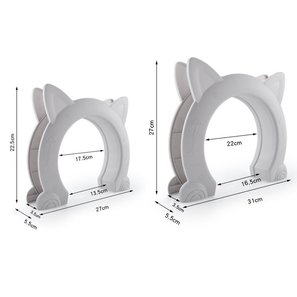 White Cat Ear Pet Door Frame for Interior Door