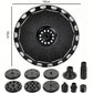 Solar Fountain with 8 Nozzles Colorful LED Lights for Bird Bath Garden Pool
