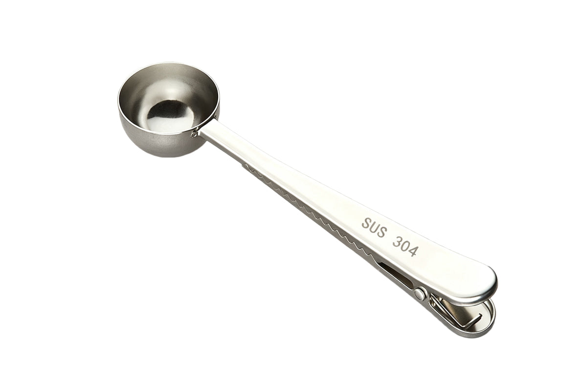 2-in-1 Coffee Scoop Bag Clip 304 Stainless Steel Spoon Bag Sealing Clip