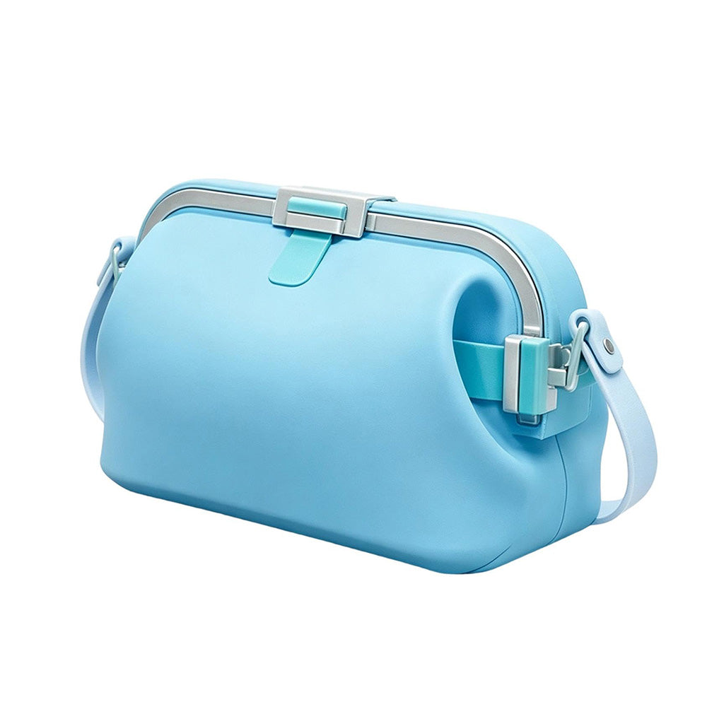 Water-resistant Foldable Silicone Beach Bag with Handle for Camping Seaside