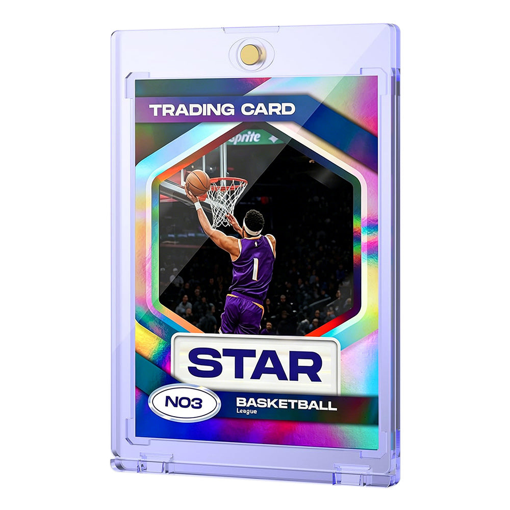 5 PCS Plastic Trading Card Holders Clear Protector Cases for Sports Game Cards