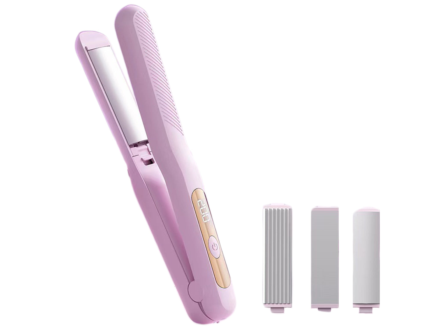 3 in 1 Hair Crimper Hair Straightener Interchangeable Plates with Gloves
