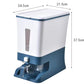 12KG Rice Dispenser Large Food Container Grain Storage Bin with Measuring Cup