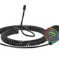 3 In 1 Car Charger With Retractable Coiled Cable USB And Type-C Fast Charging
