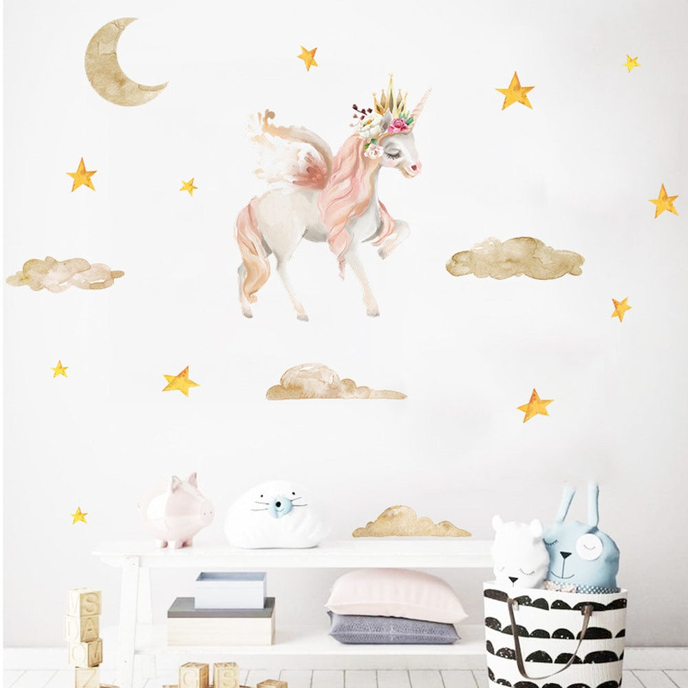 Unicorn Nursery Wall Sticker Decal Room Removable PVC Wall Art