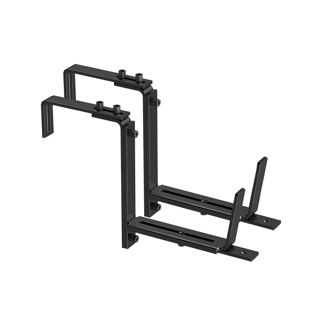 2Pcs Adjustable Planter Box Brackets for Railing Window Wall