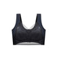 3Pcs Women V Neck Floral Lace Seamless Bra