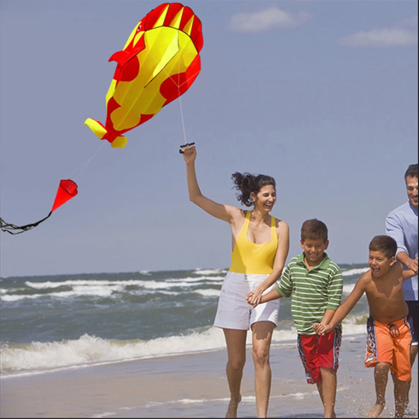 3D Soft Killer Whale Frameless Flying Kite Outdoor Sports Toy