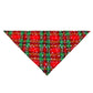 Snowflakes Christmas Dog Bandana Buffalo Plaid Pet Scarf Dog Triangle Bandana