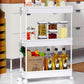 3 Tier Kitchen Bathroom Slim Rolling Trolley Storage Shelf
