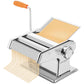 Stainless Steel Pasta Maker Machine with 6 Adjustable Thickness Settings For Spaghetti Fettuccine