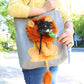 Pet Canvas Bag Lion-shaped Shoulder Bag Cat Dog Tote Bag Small Pet Carrier Bag