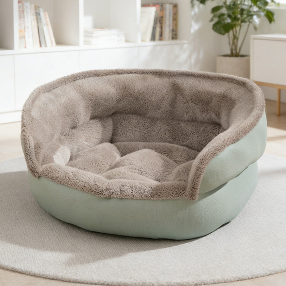 Soft Dog Bed for Indoor Anti Slip Pet Bed for Small Medium Dog Cat-Green