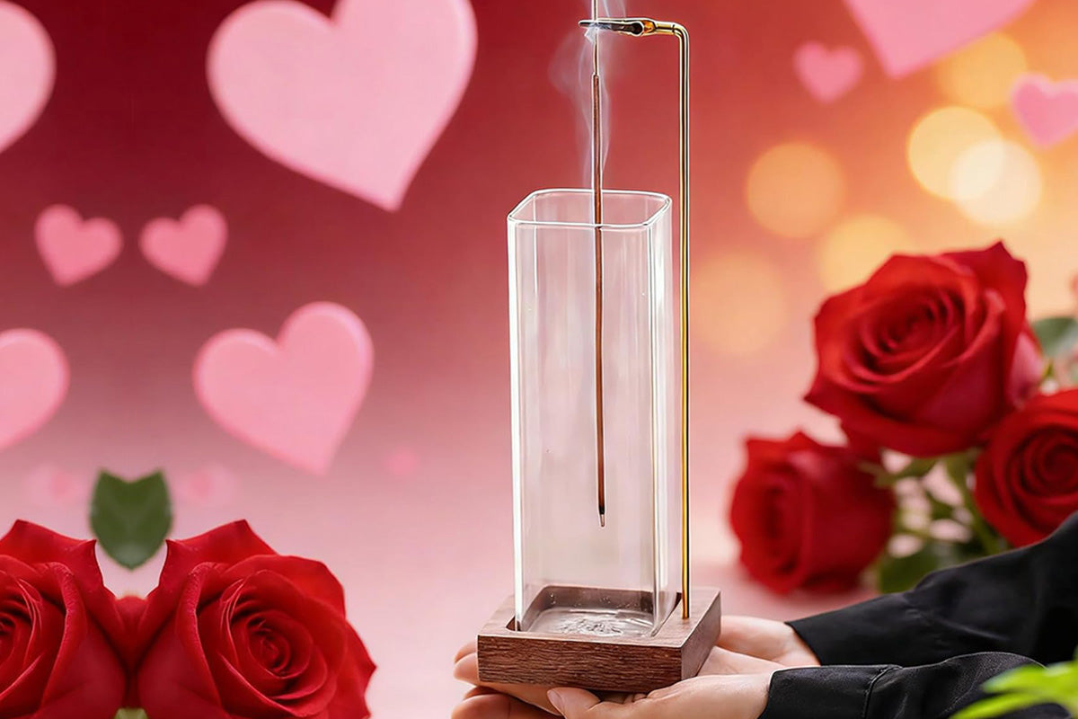 Hanging Incense Burner with Glass Ash Catcher for Home Meditation