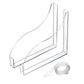 2Pcs Bathtub Splash Guards with Adhesive