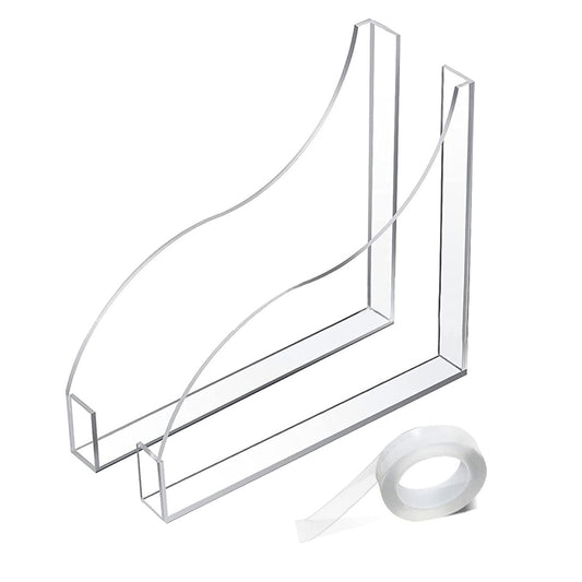 2Pcs Bathtub Splash Guards with Adhesive