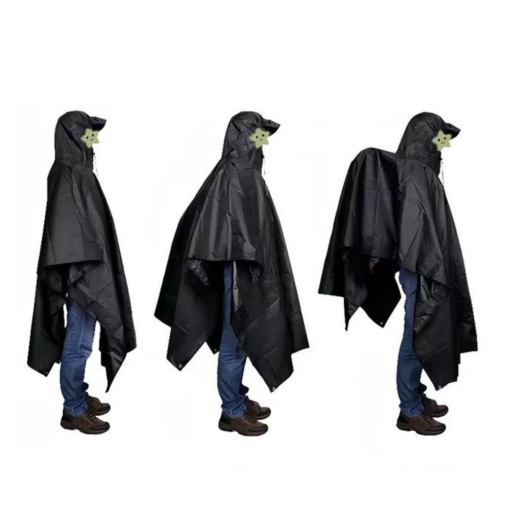 3 in 1 Portable Rain Poncho Waterproof Lightweight Emergency Raincoat with Pocket