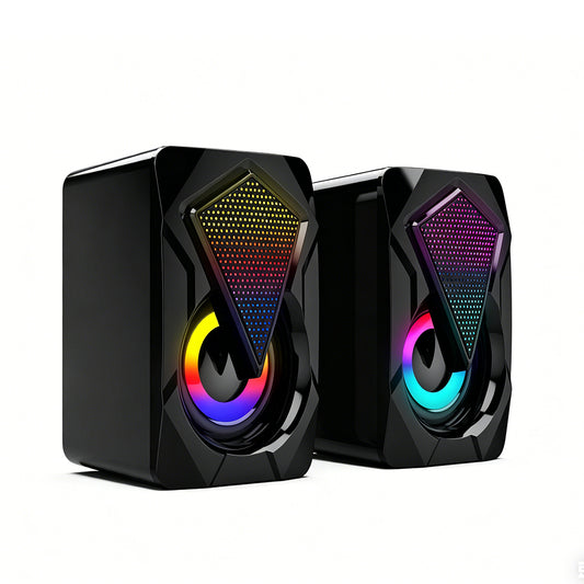 Computer Speakers RGB Desktop 2 Inch Dual Drivers Soundbar for Laptop