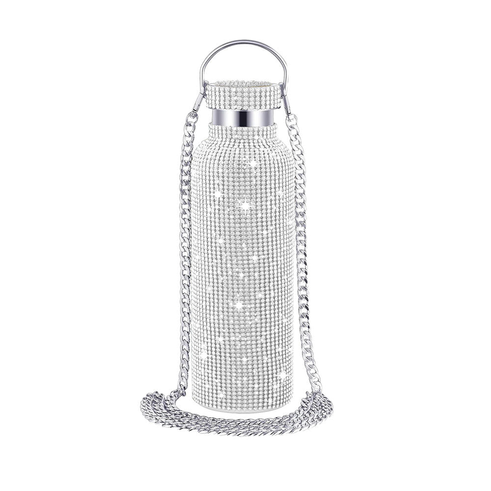 Bling Water Bottle Rhinestone Diamond Stainless Steel Glitter Insulated Bottle