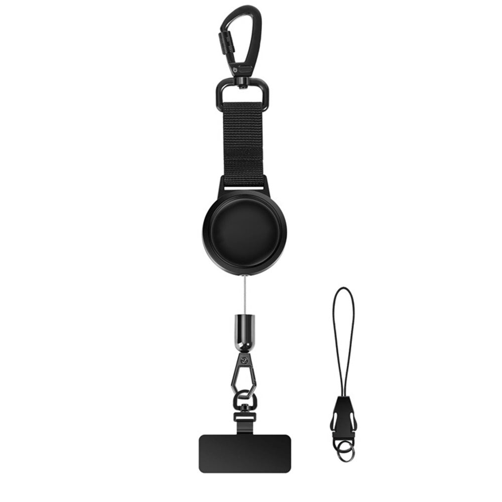 Retractable Antitheft Phone Holder Cable Locking Carabiner 360 Degree Swivel
