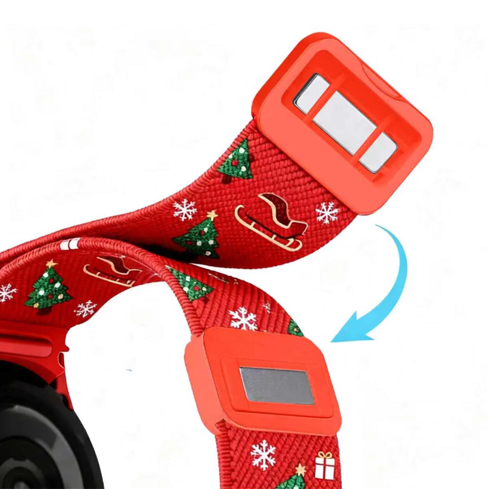 3 PCS Christmas Nylon Watch Bands Compatible with Samsung 6th Gen Quick Release