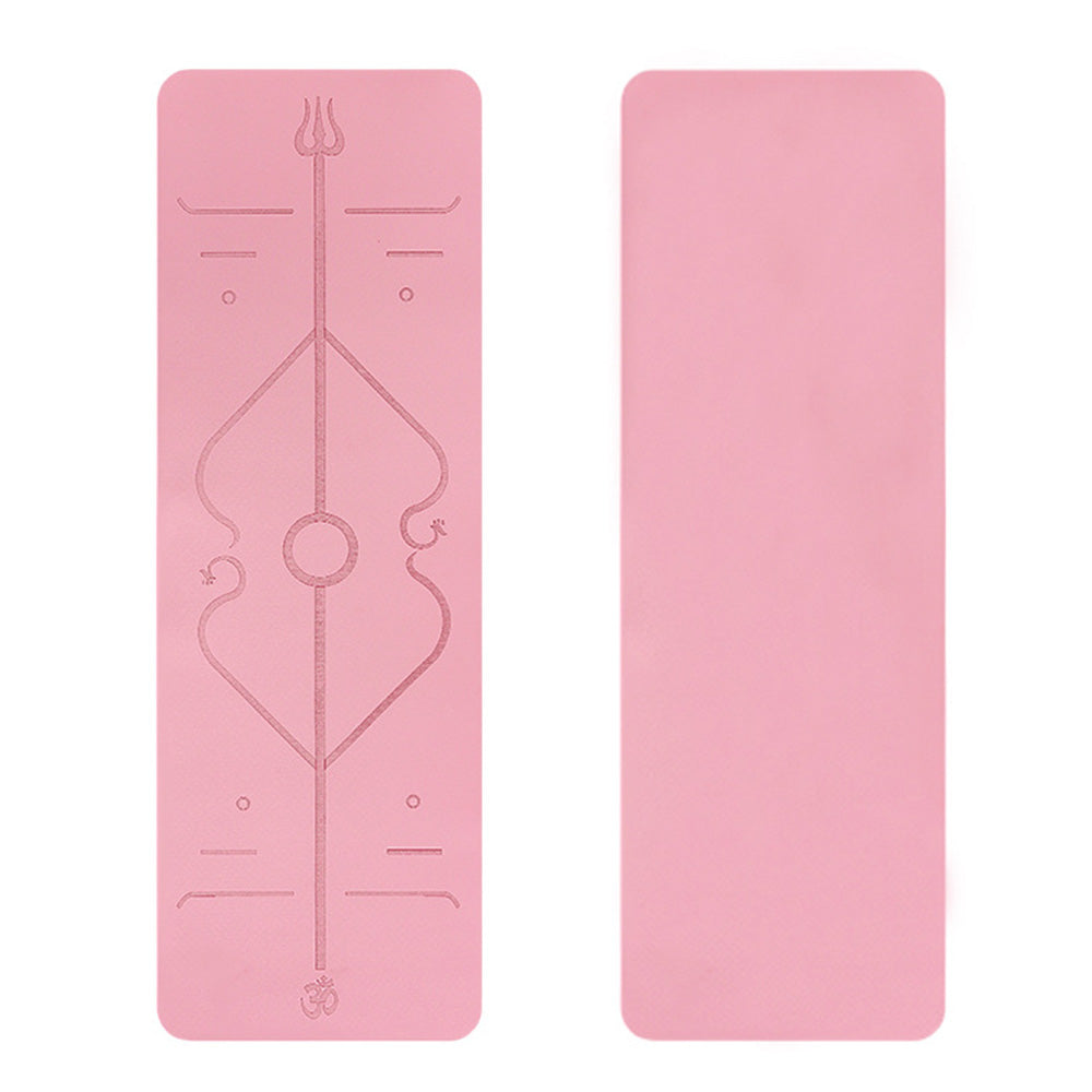TPE Yoga Mat Exercise Fitness Sport Non Slip Workout Mat with Body Alignment Lines