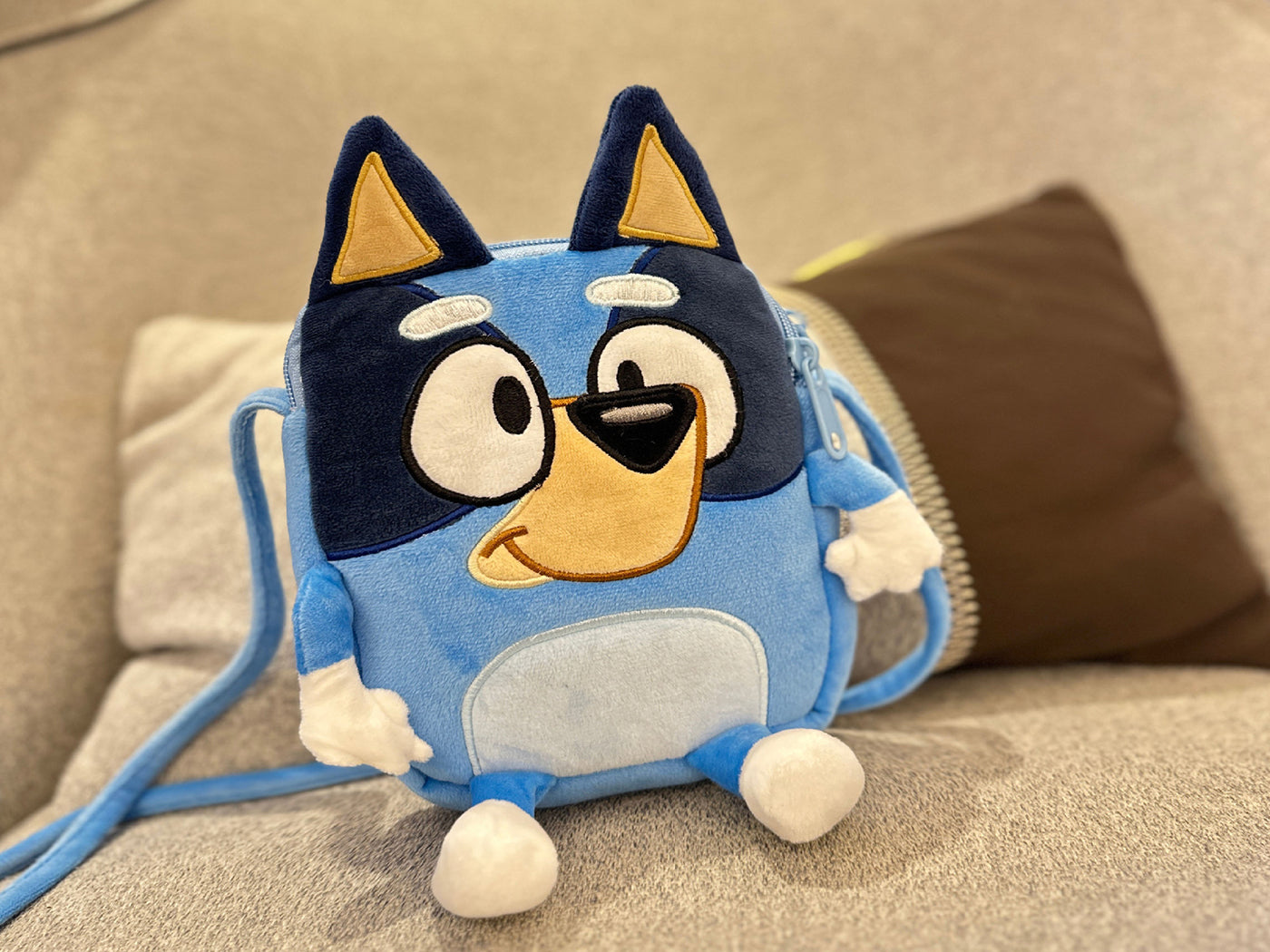 Bluey Inspired Kids Plush Crossbody Bag or Pencil Case