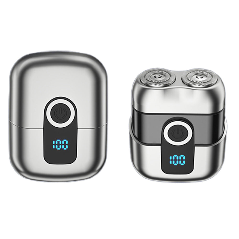 Mini Electric Double Head Razor With LED Display Cordless Shaver Beard Trimmer