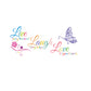 Colorful Live Love Laugh Wall Sticker Motivational Wall Decals