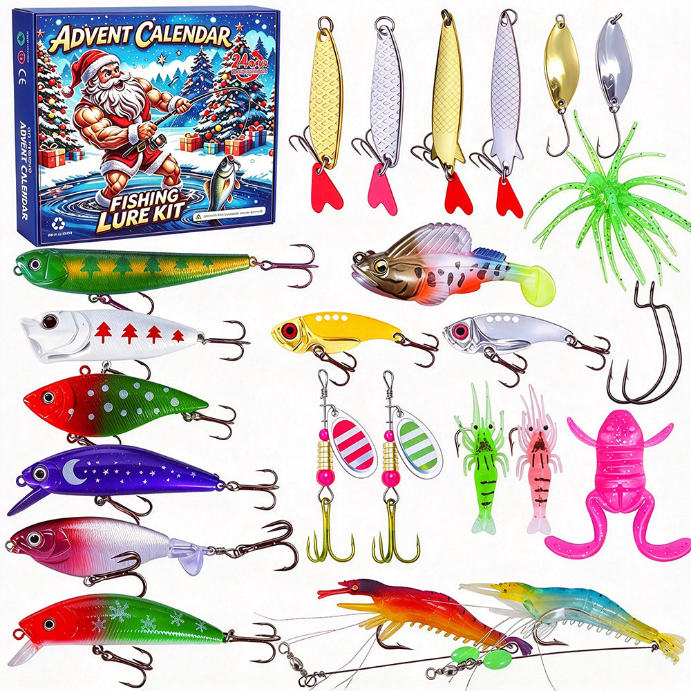 24Pcs Fishing Lure Set Advent Calendar