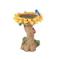 Garden Animal Figurine Resin Bird Water Feeder-Sunflower