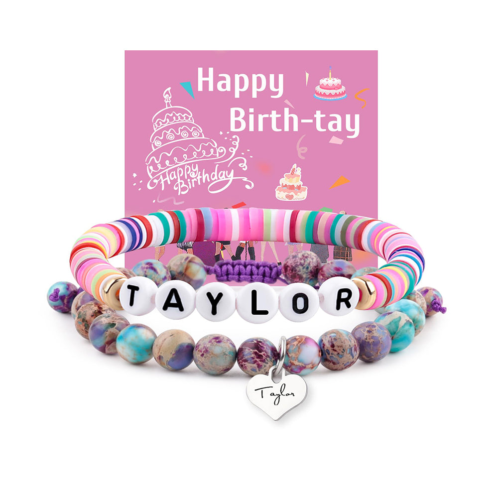 Taylor Inspired Birthday Gifts Bracelet with Birthday Card