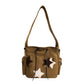 Y2K Star Canvas Messenger Shoulder Bag