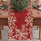 Linen Christmas Table Runner Long Farmhouse Holiday Home Kitchen Table Decorations