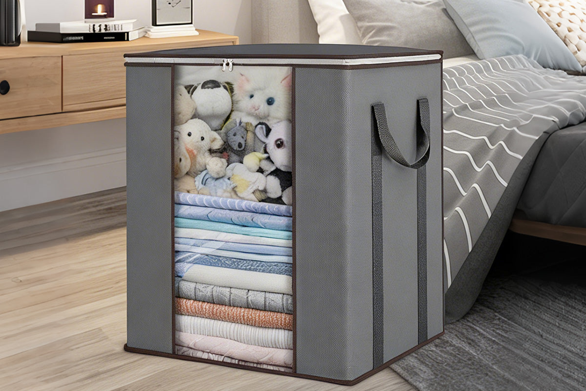 Blanket Storage Bag Extra Large Moving Clothes and Toy Foldable Container 120L