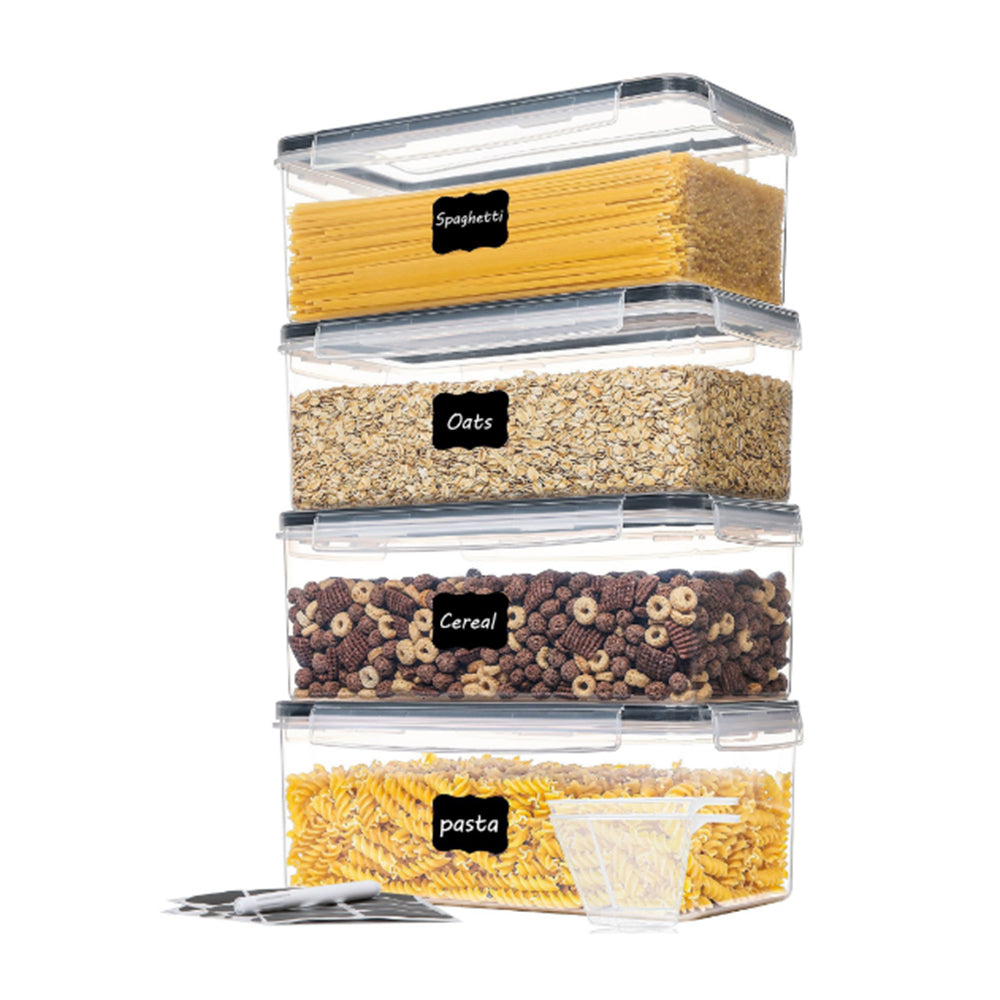 4Pcs Airtight Square Food Storage Container