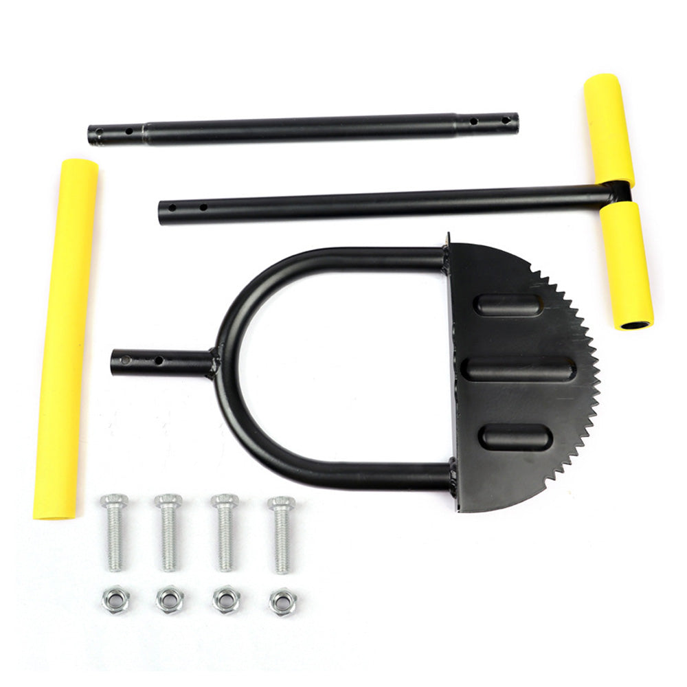 Half Moon Saw-Tooth Edger Lawn Tool with T-Grip for Sidewalk and Grass Maintenance
