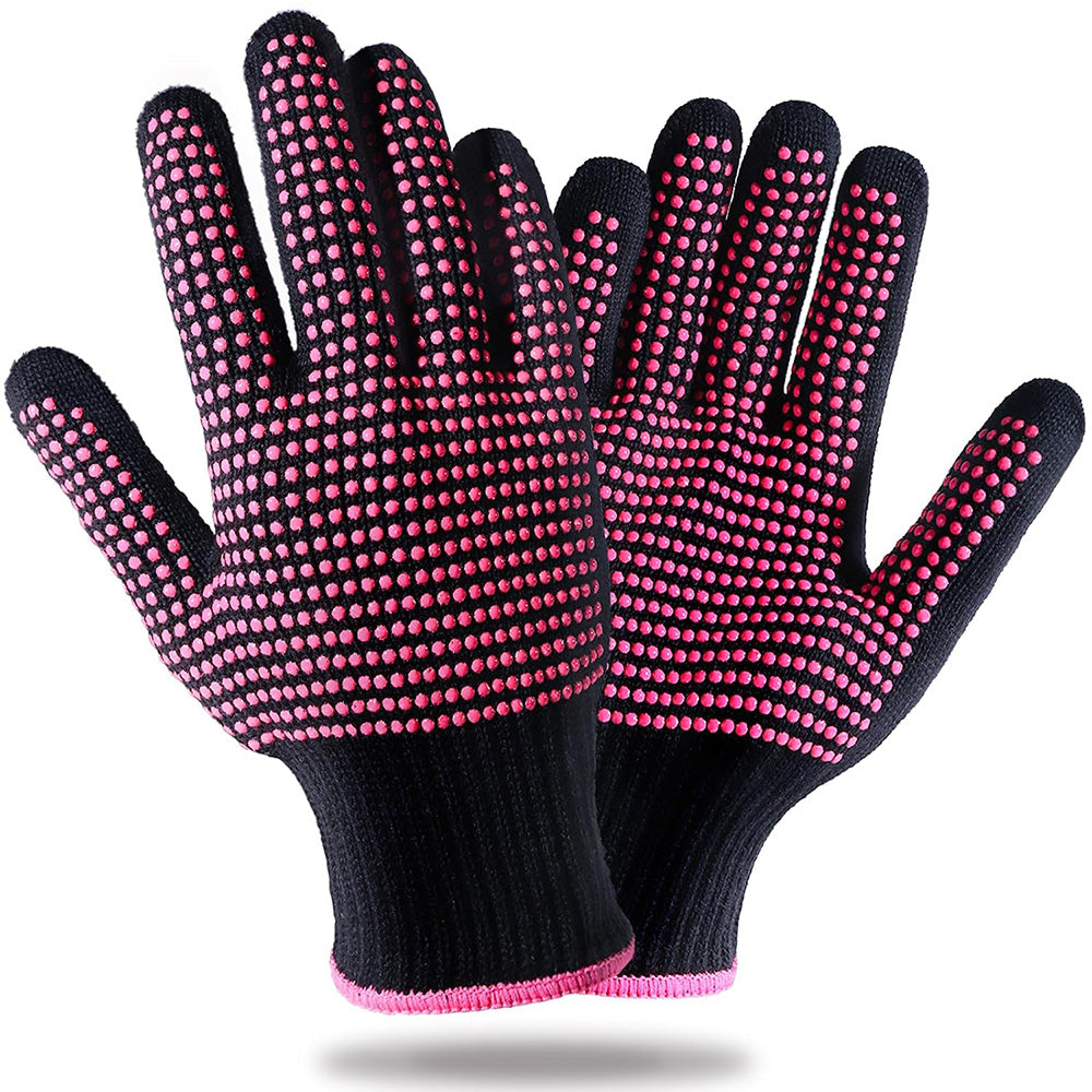 2 Pack Heat-Resistant Styling Gloves for Curling Irons and Hot Brushes