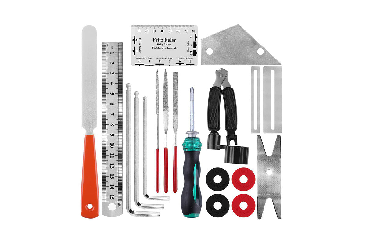 20PCS Luthier Guitar Care Kit Repair Maintenance Tool Set for Guitar Players