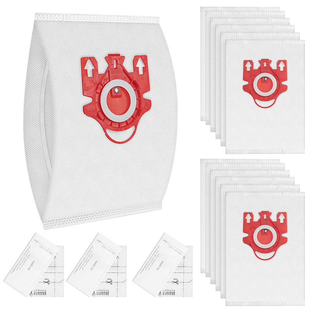 12 Pack 3D Airclean Dust Bags Vacuum Cleaner Bags Compatible With Miele FJM