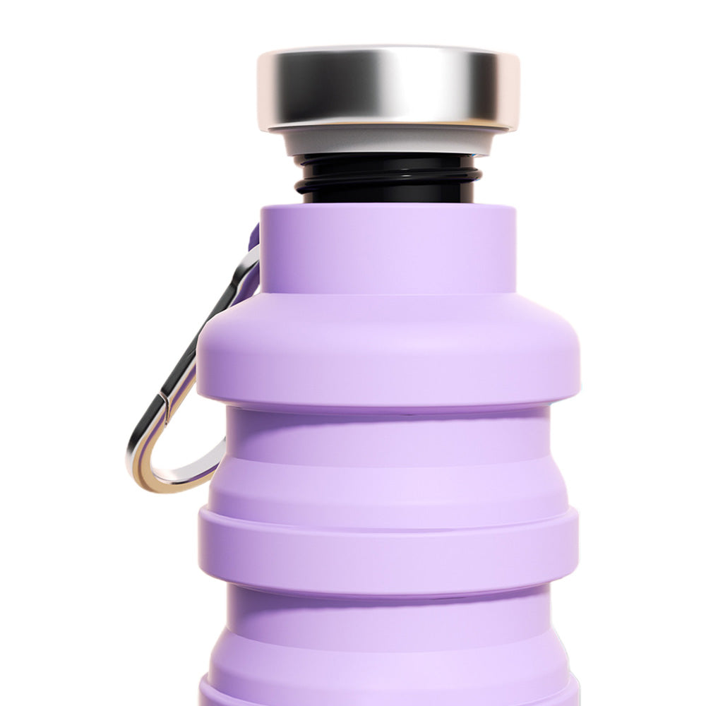 500ml Collapsible Silicone Water Bottle with Hanging Hole for Outdoor Office