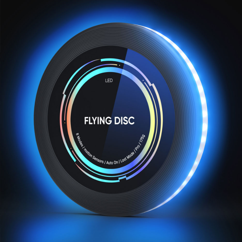 Rechargeable Light Up Flying Disc With 50 LED For Outdoor Game Beach Sport