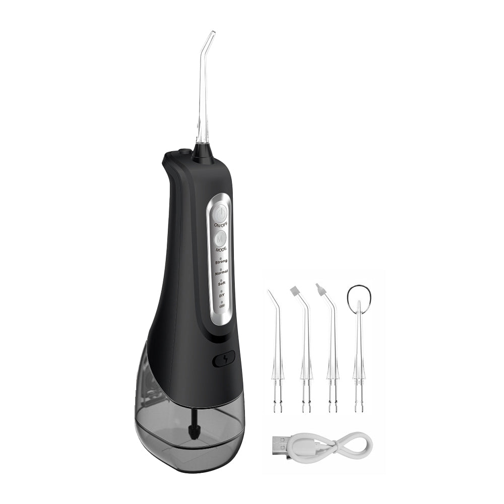 Cordless Electric Oral Teeth Cleaning Water Flosser with 6 Jet Tips