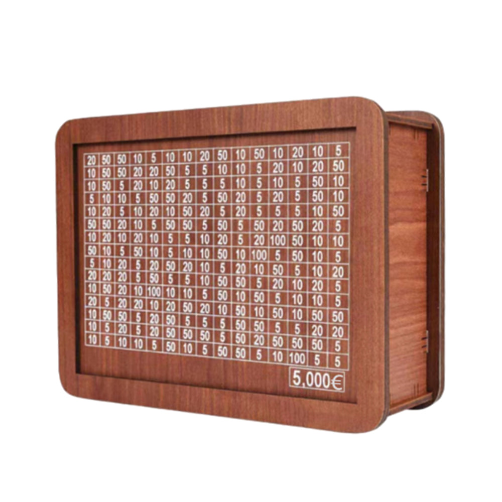 Vault Wooden Cash Saving Box with 1 Erasable Pen-5000