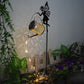 Iron Solar Garden Statues Outdoor Decor Fairy Figurine Light Stake-Kettle